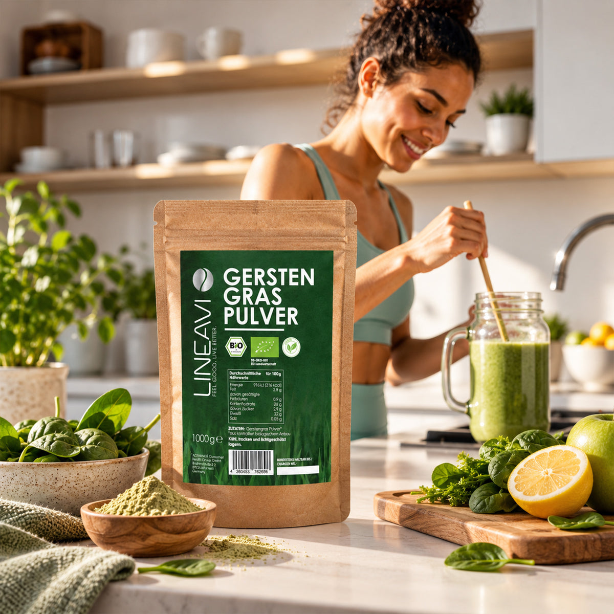 Doppelpack: Bio Gerstengraspulver (2x1000g)