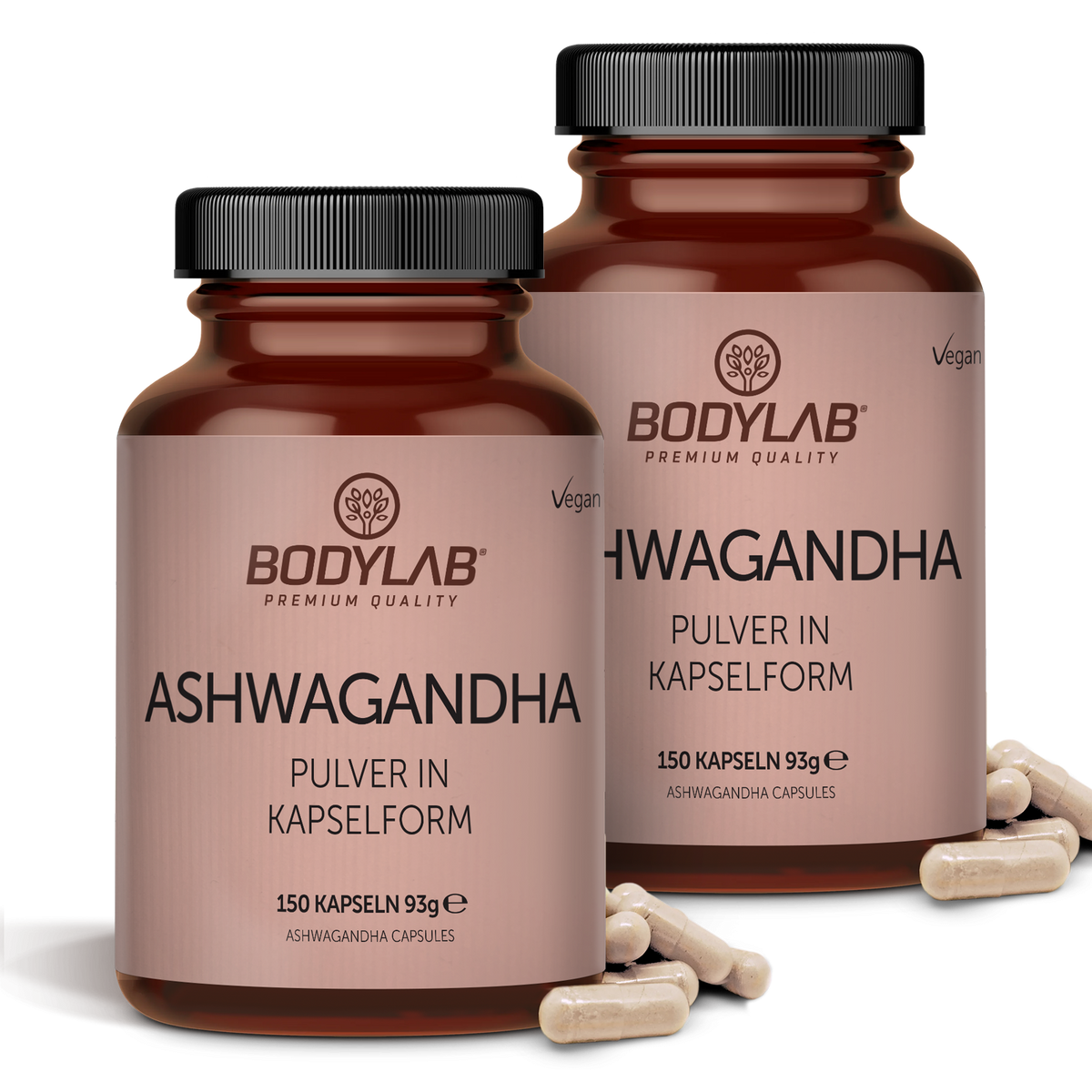 2 x Ashwagandha Pulver in Kapselform (2 x 150 Kapseln)