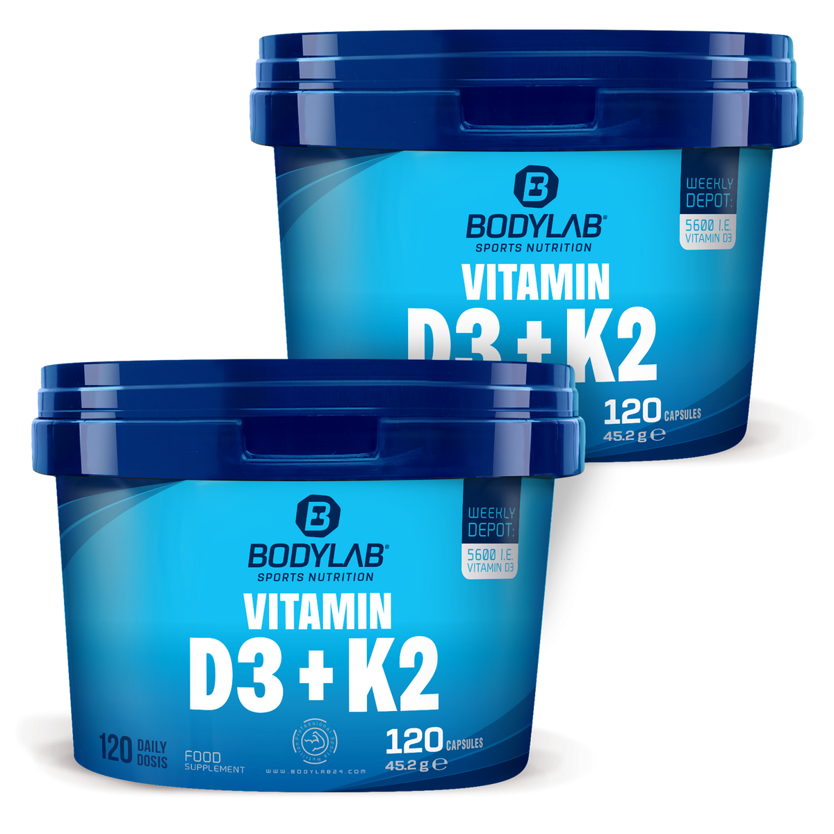 2 x Vitamin D3 + K2 (120 Kapseln)