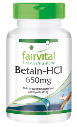 Betain HCL 650mg (120 Kapseln)
