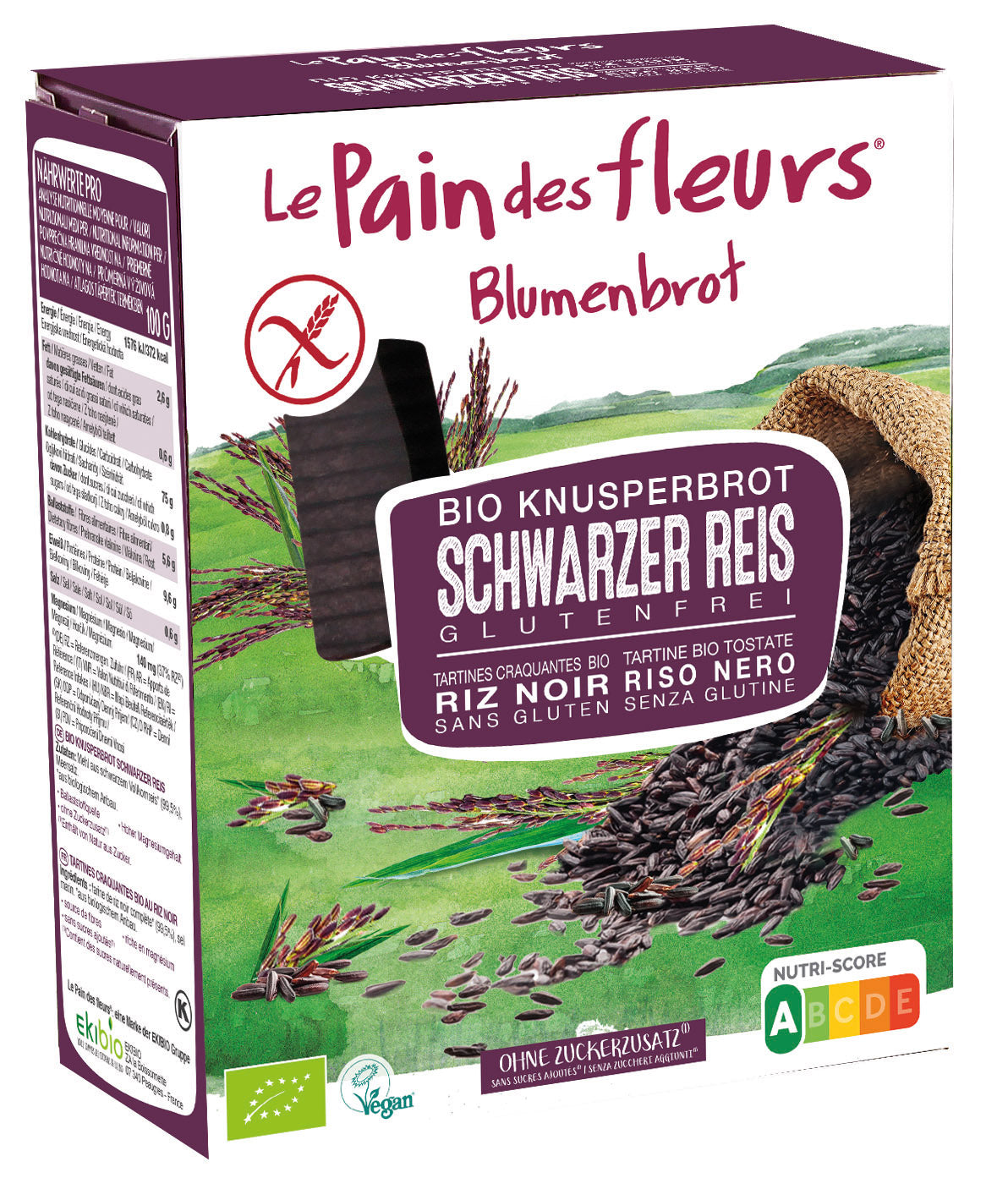 Blumenbrot Schwarzer Reis bio (150g)