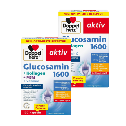 Glucosamin 1600+ Kollagen + MSM + Vitamin C (2x100 Kapseln)