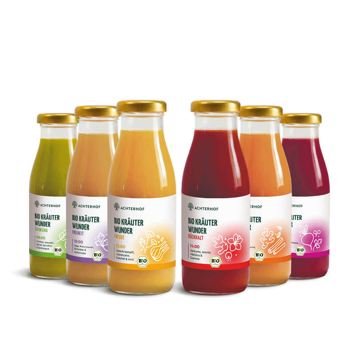Kräuterwunder Bio Saftkur 1-7 Tage (6 Flaschen pro Tag)