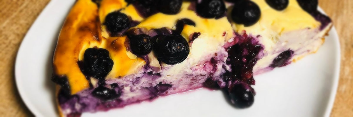 Fitness Cheesecake mit Blaubeeren 1500x500