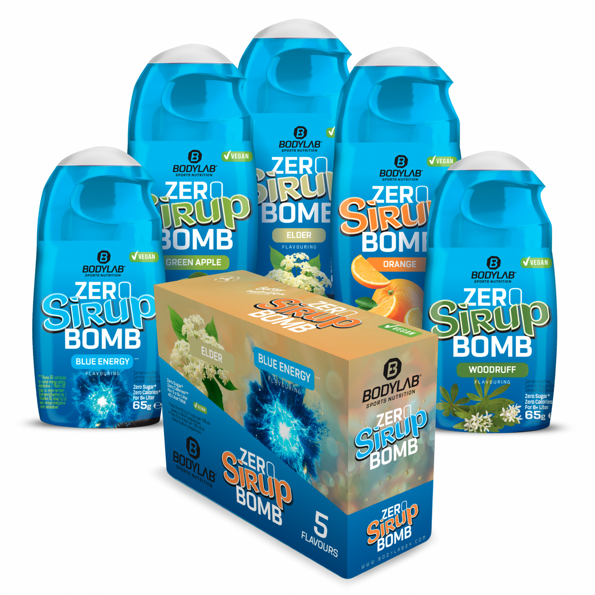 ZERO Sirup BOMB 1.0 - 4.0 Box  (5x65ml) Mixed Box 2