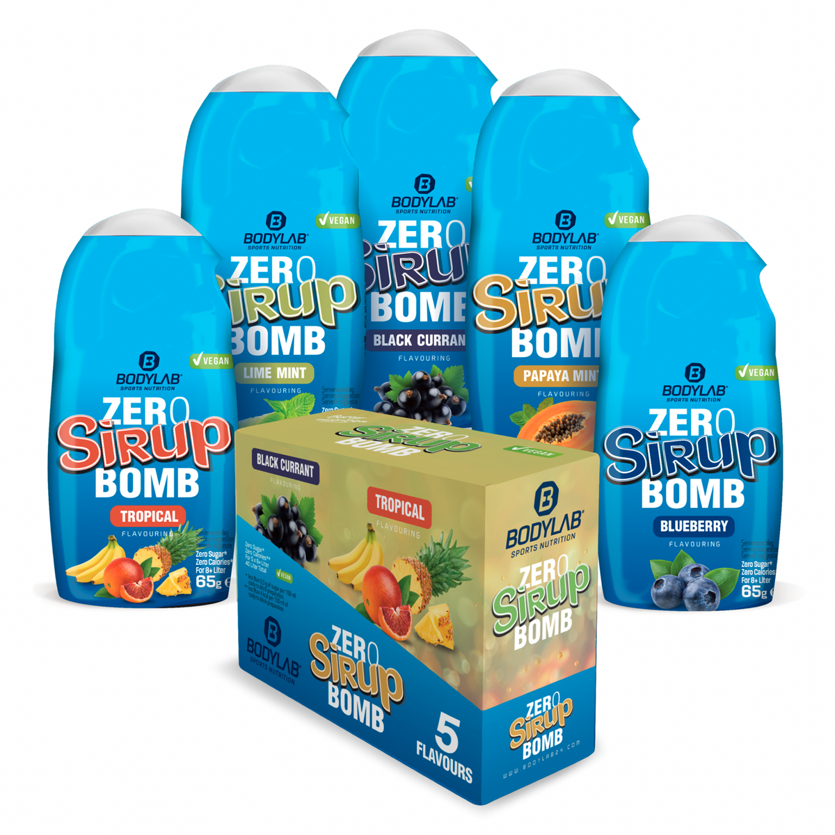 ZERO Sirup BOMB 1.0 - 4.0 Box  (5x65ml) Mixed Box 4