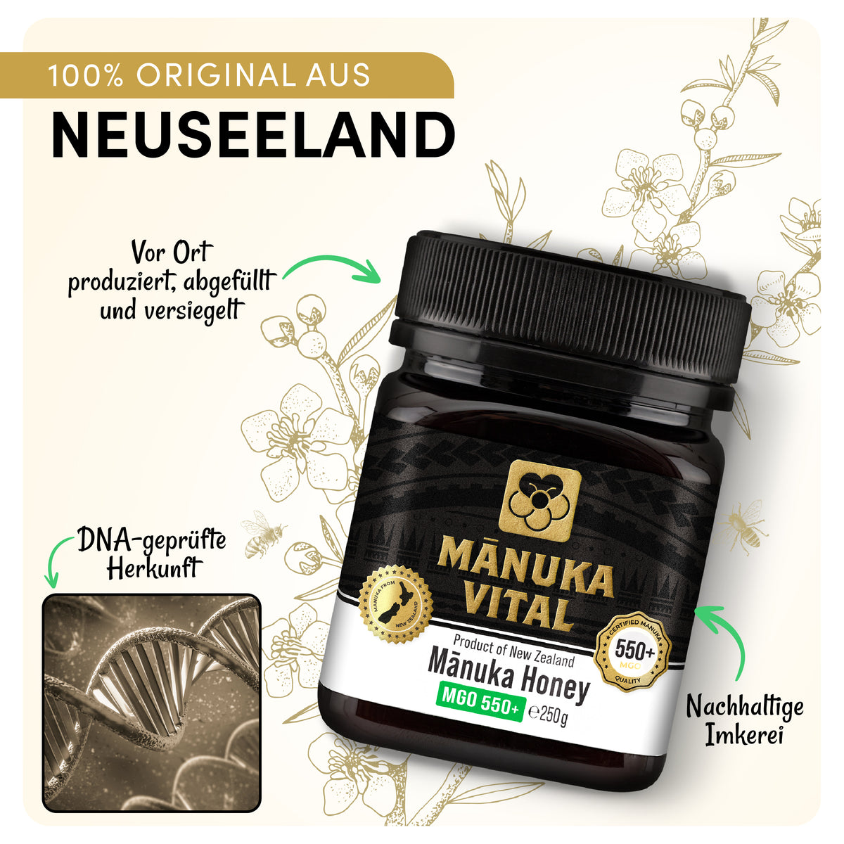 Manuka Vital Honig MGO 550+ (250g)