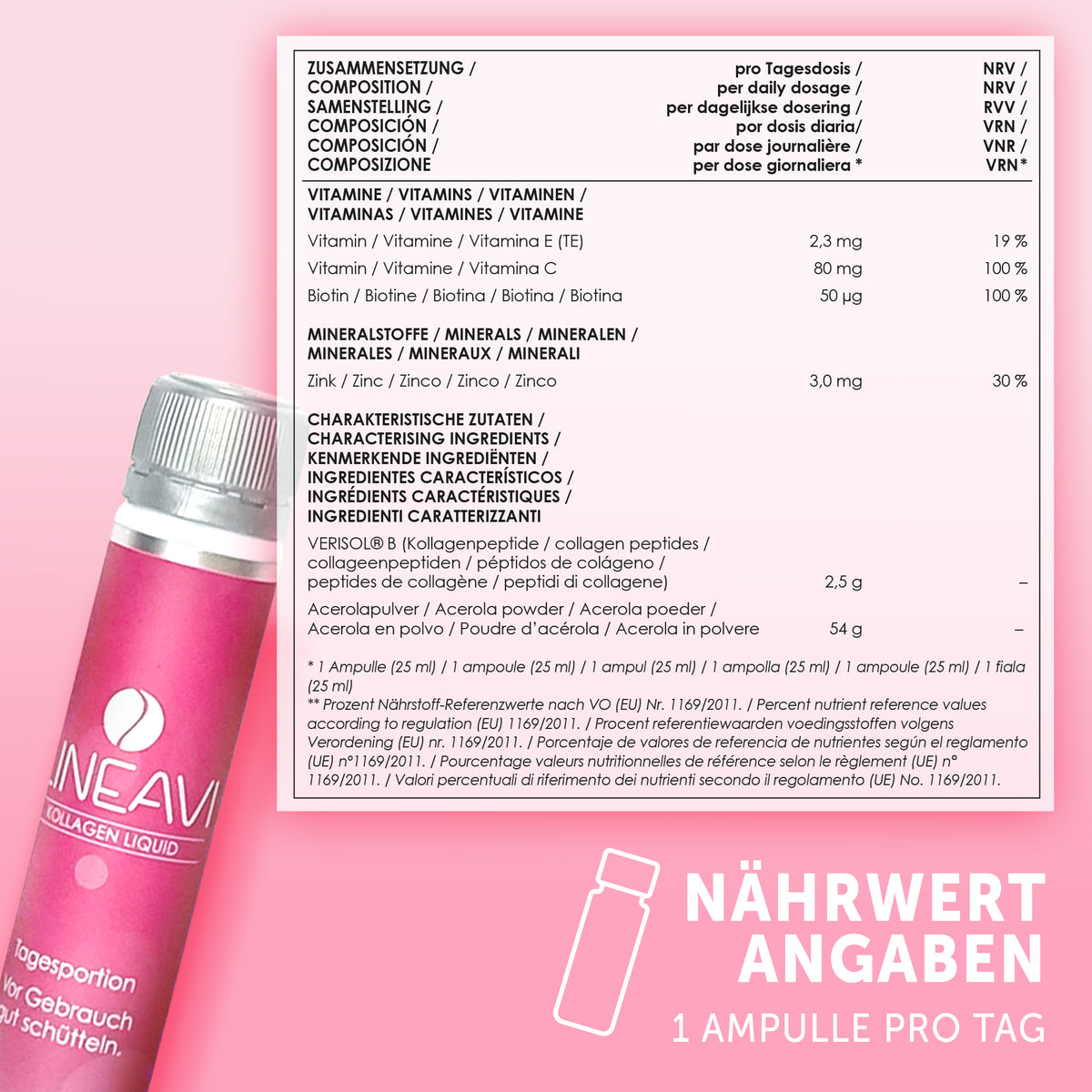 Kollagen Liquid (30x25ml Trinkfläschchen)