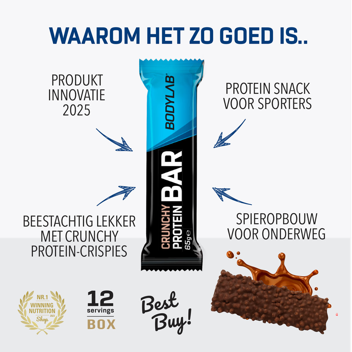Crunchy Protein Bar Deluxe (12x65g)