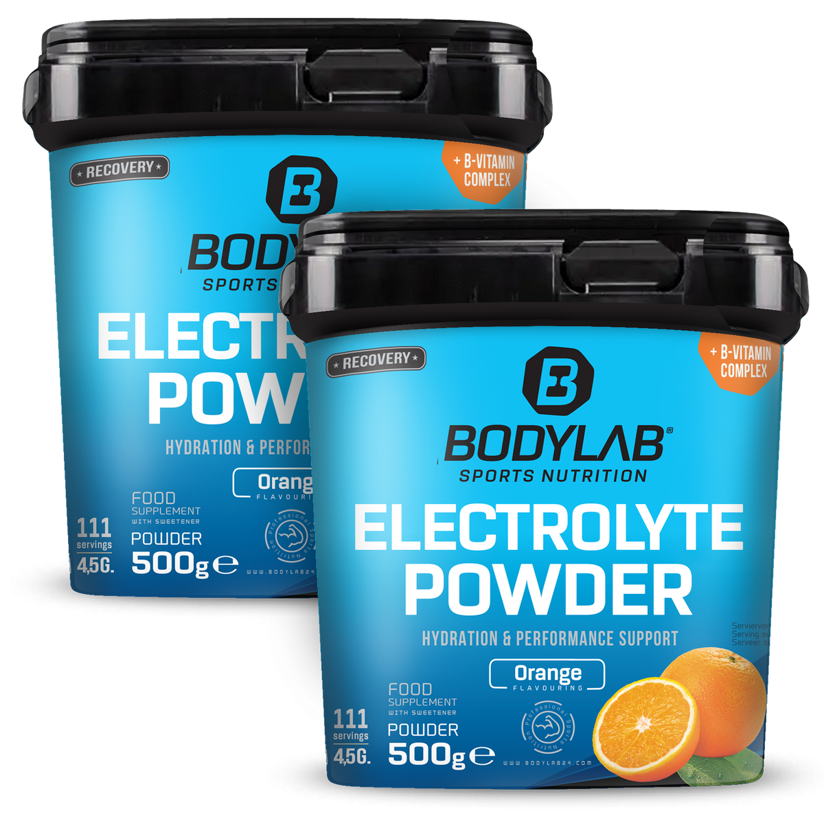 2 x Electrolyte Powder (2 x 500g) - Orange Flavouring