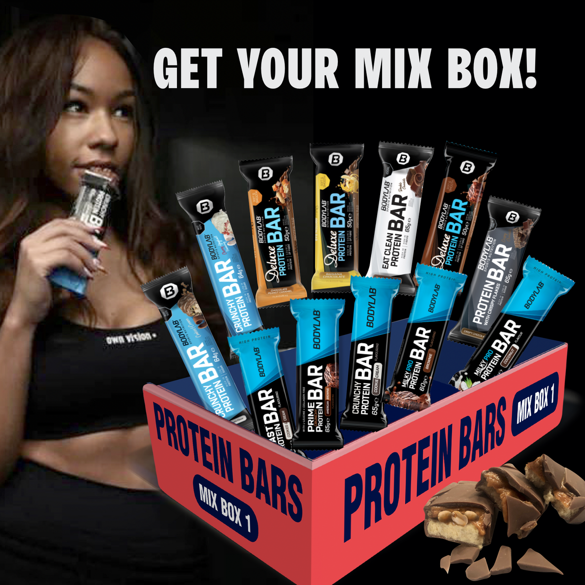 Protein Bar MIX BOX 1 (12x50g-65g)