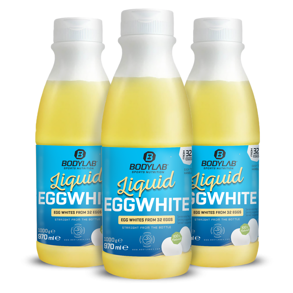 3 x Liquid EGGWHITE - 100% natural (je 970ml)
