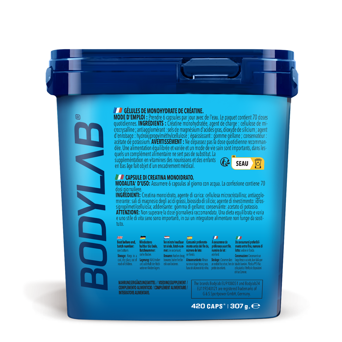 BIG PACK Creatine Monohydrate (420 Kapseln)