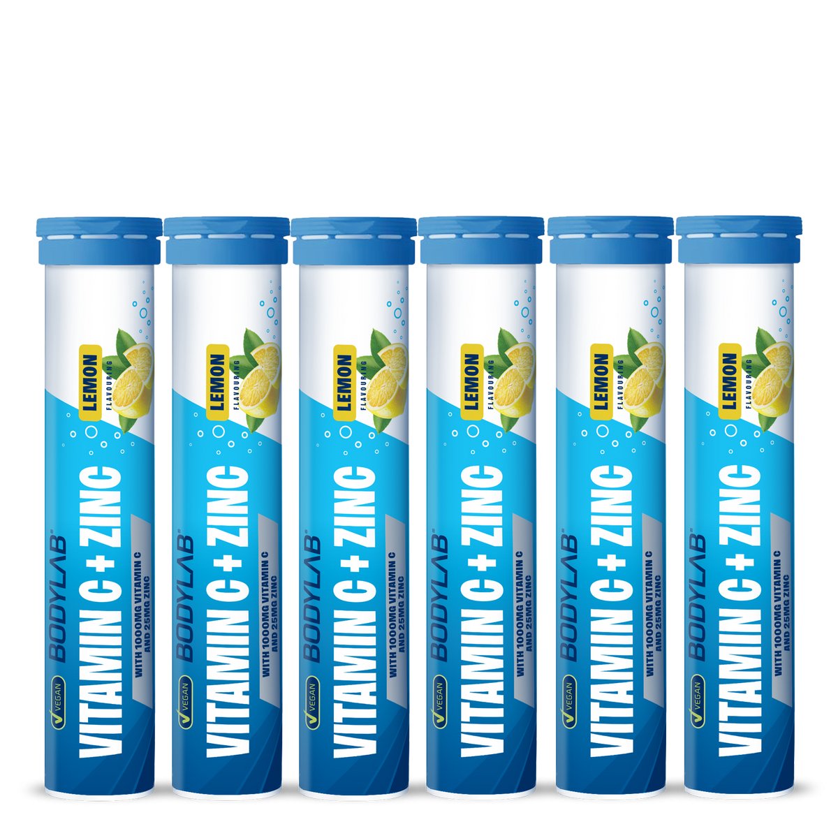 Vitamin C + Zinc - 6x 20 Brausetabletten - Lemon Flavouring