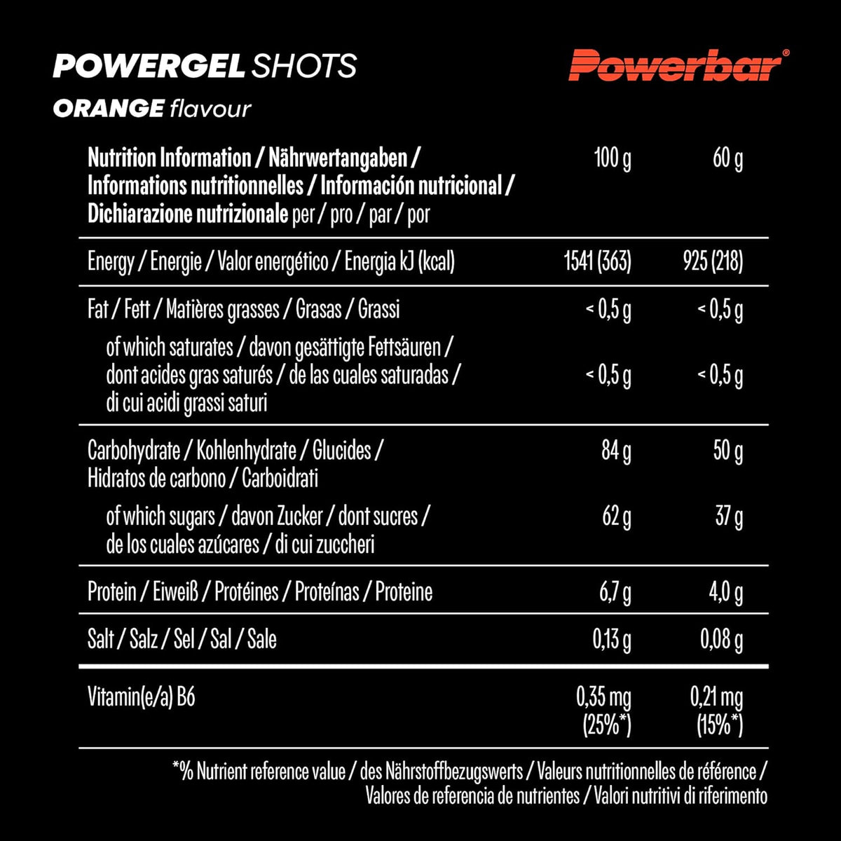 Powergel Shots (60g) Orange