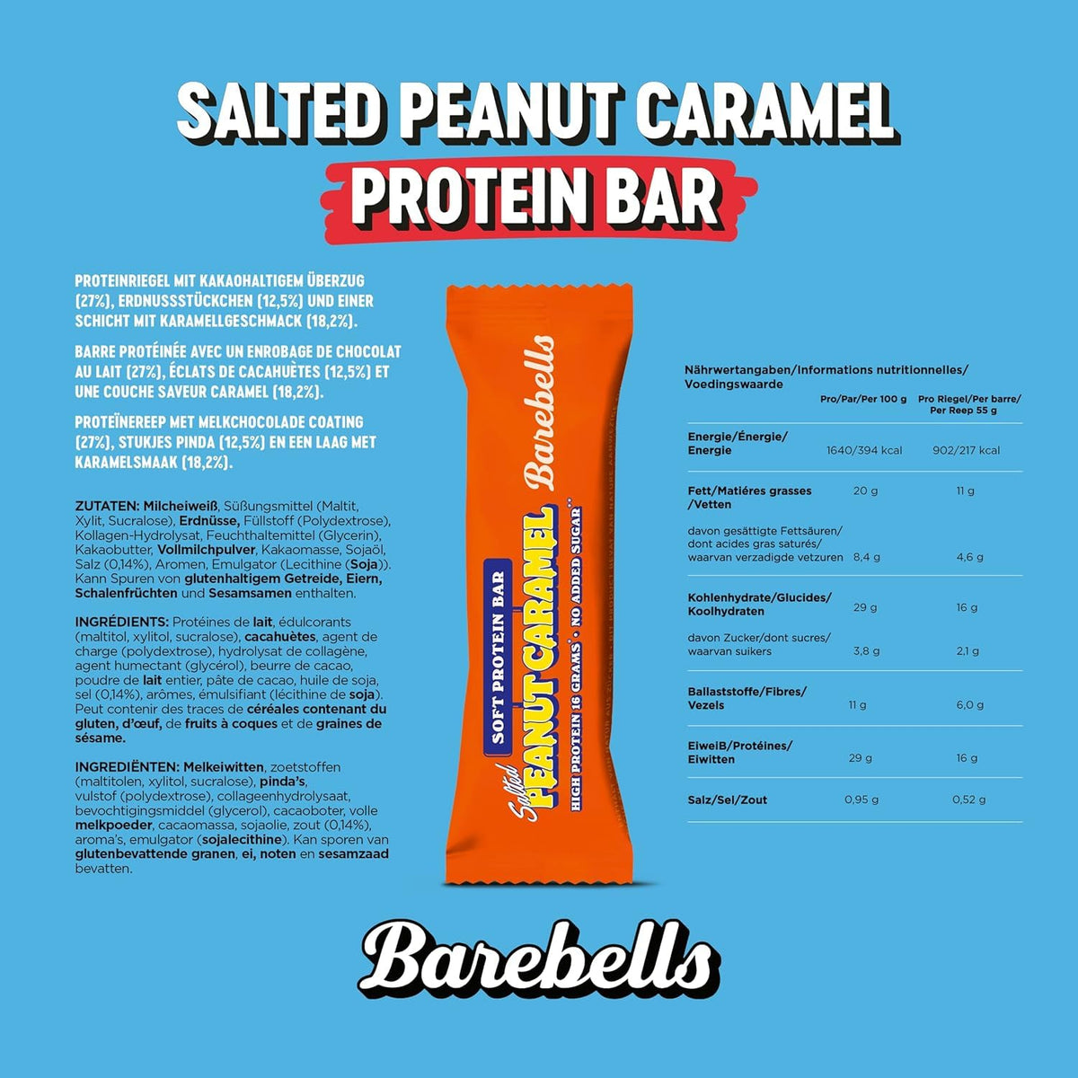 Soft Protein Bar (12x55g) Salted Peanut Caramel