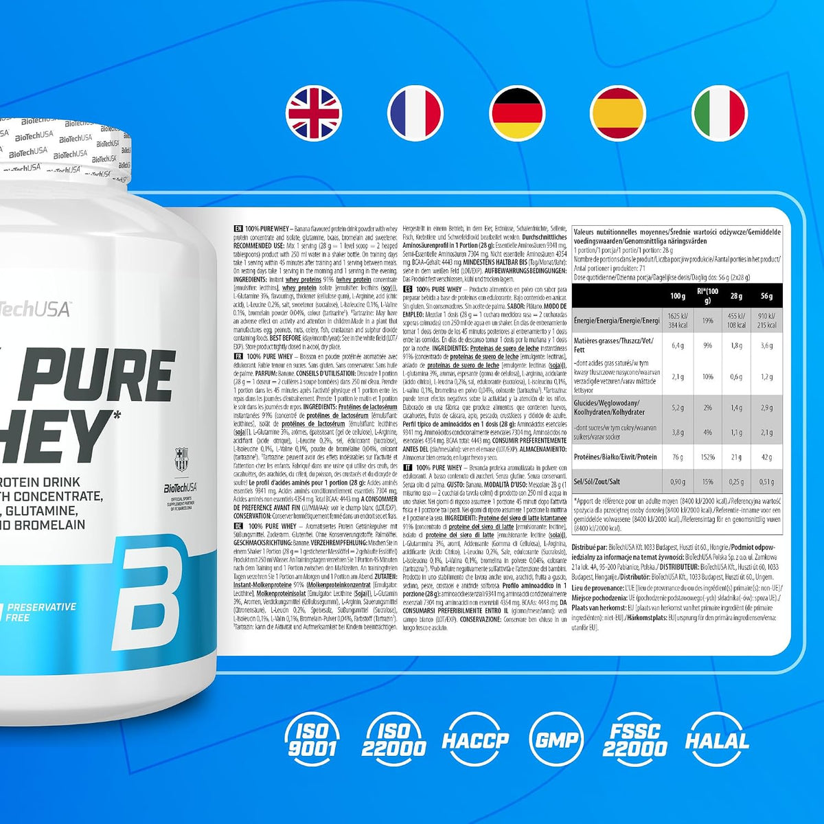 100% Pure Whey (2000g) Banane