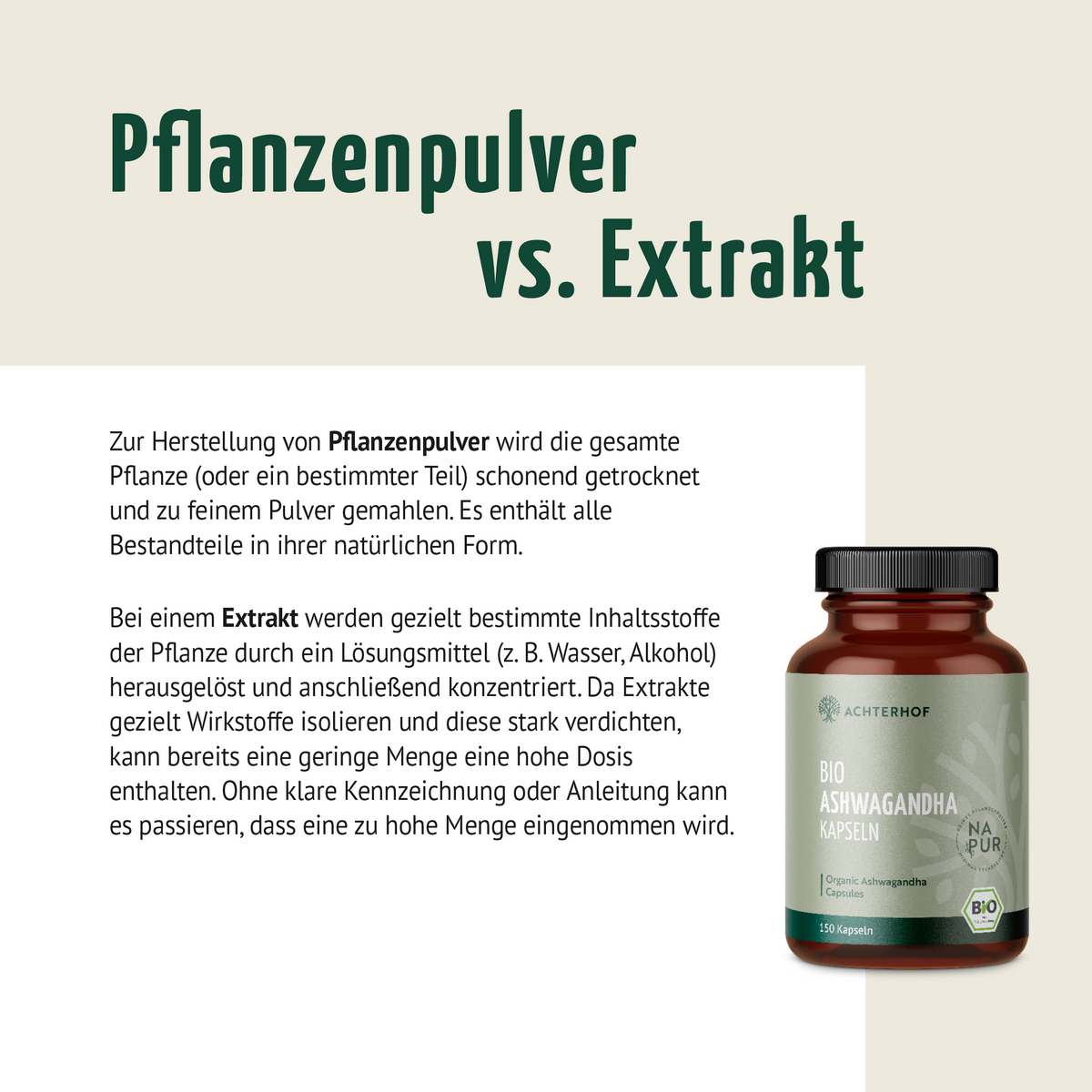 Bio Ashwagandha Kapseln Nachfüllpack (400 Kapseln)