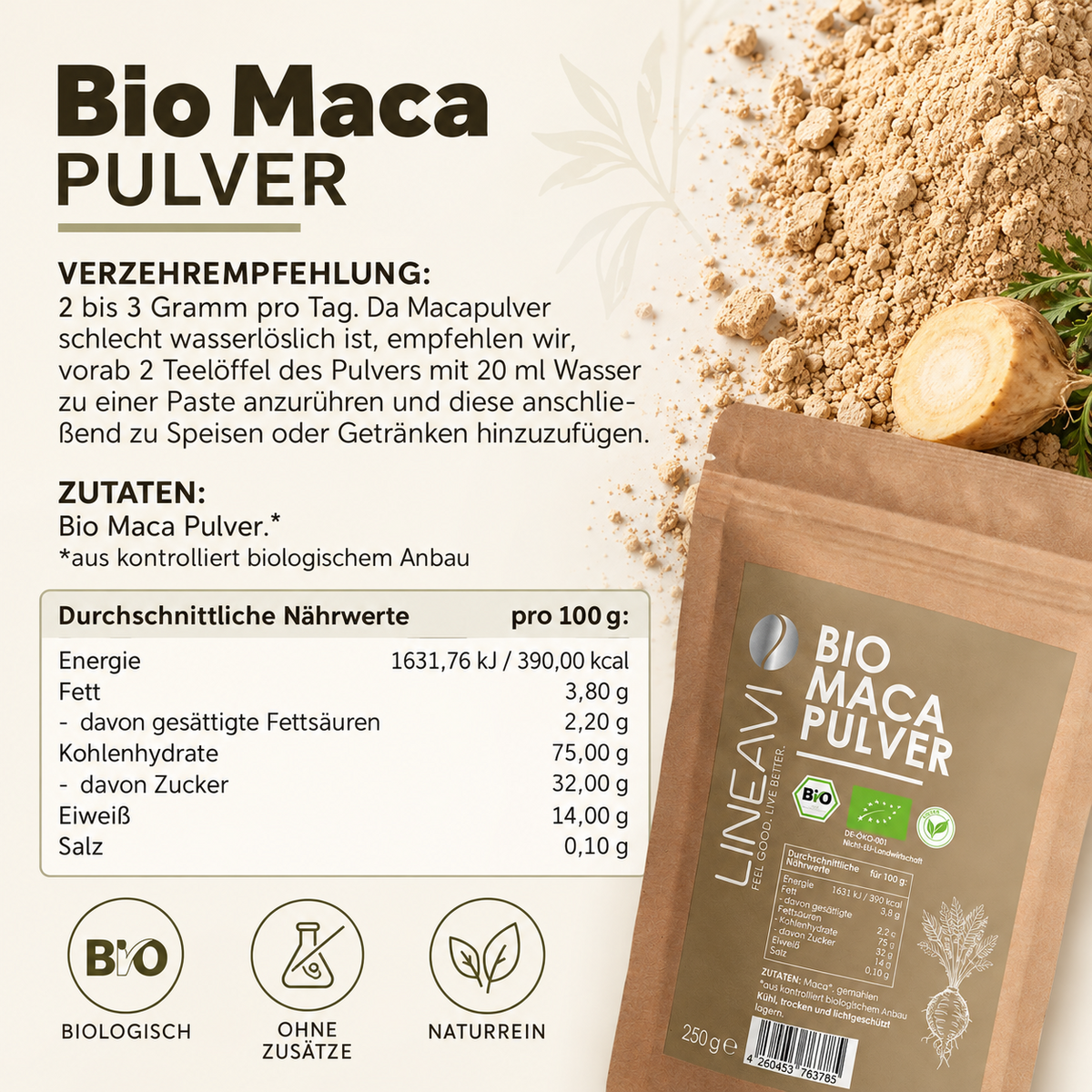 Bio Maca Pulver (250g)