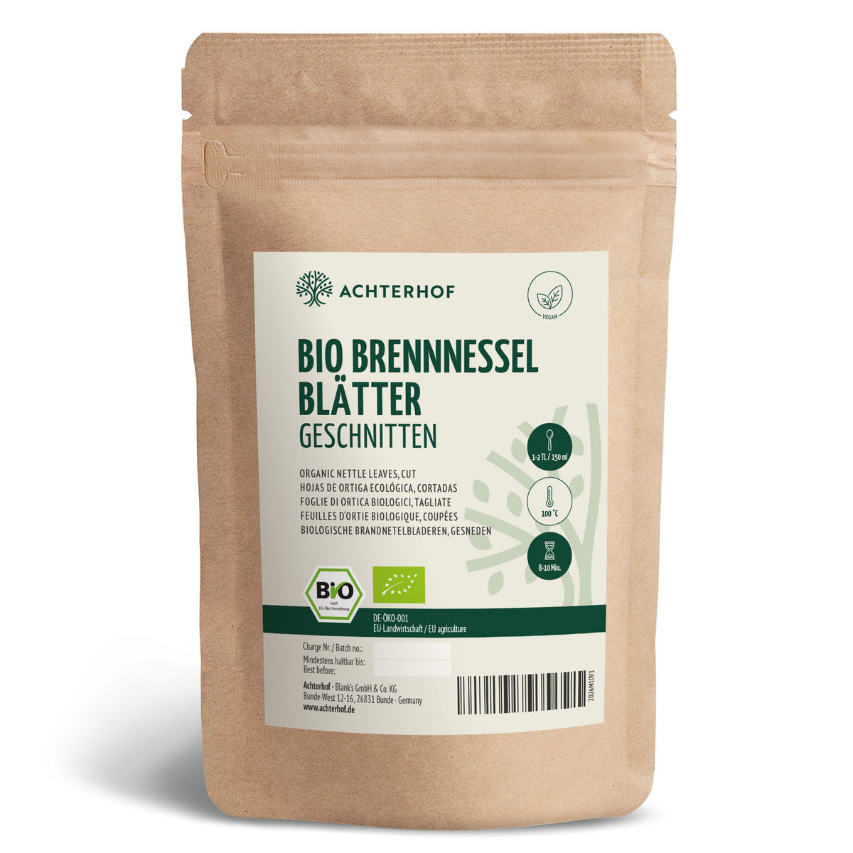 Brennnesselblätter geschnitten Bio (500g)