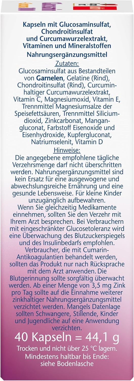 Glucosamin 1000 + Curcuma (40 Kapseln)