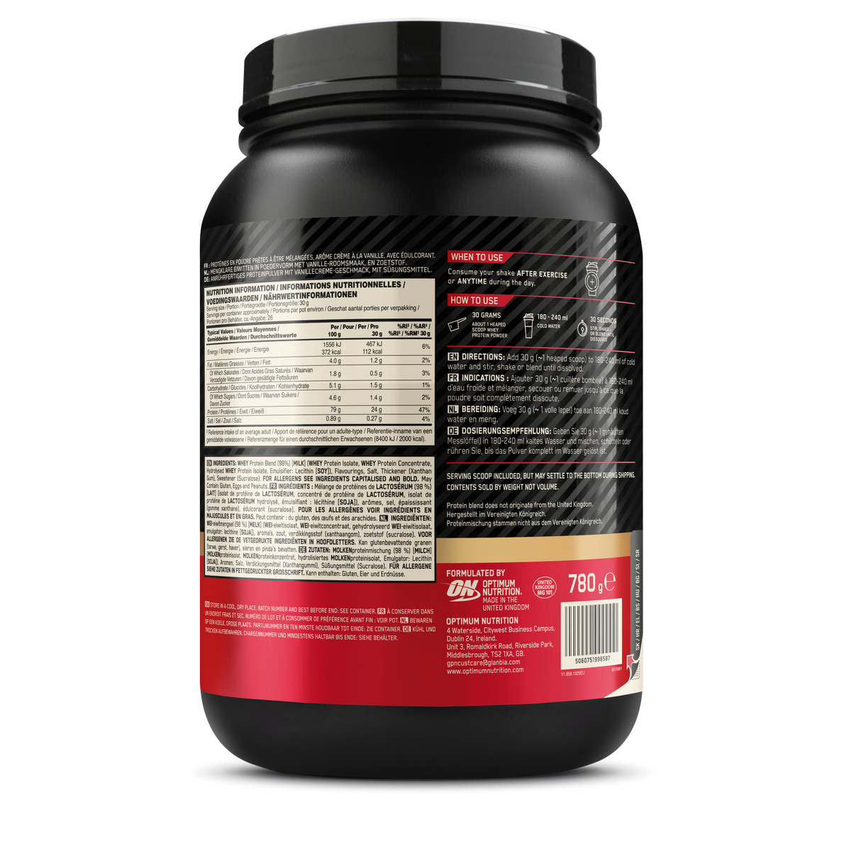 100% Whey Gold Standard (780g) French Vanilla Creme