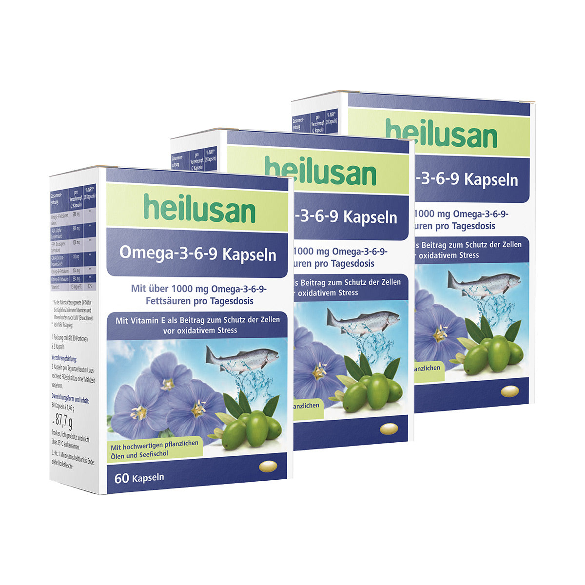 Heilusan Omega-3-6-9 3-Monatspackung (3x60 Kapseln)