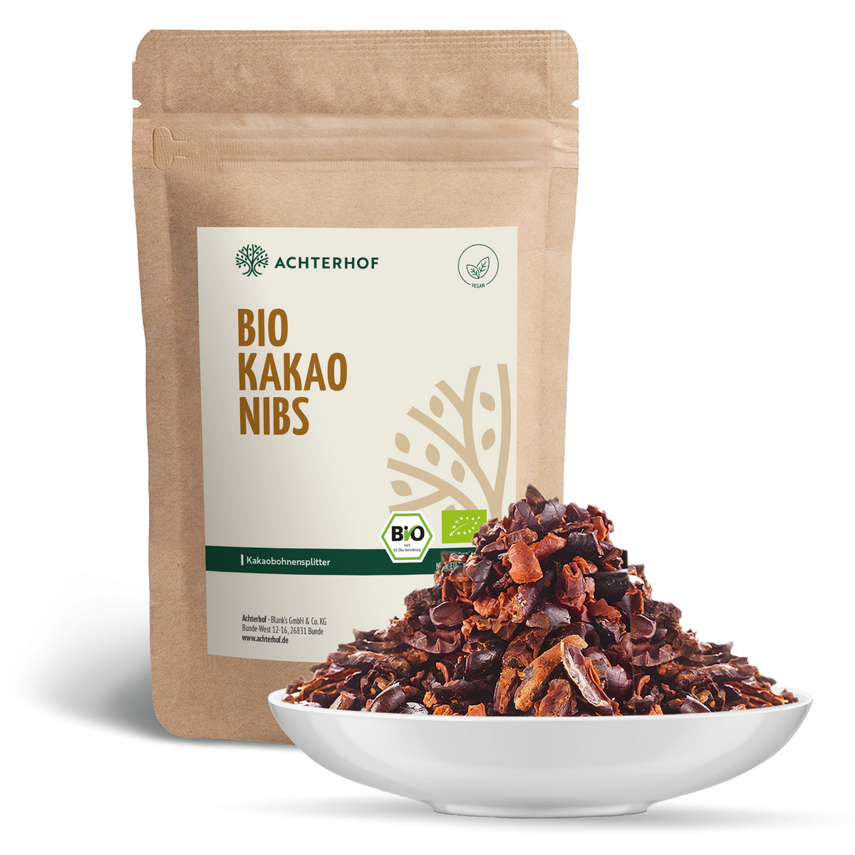 Bio Kakao Nibs roh & ungeröstet (1000g)