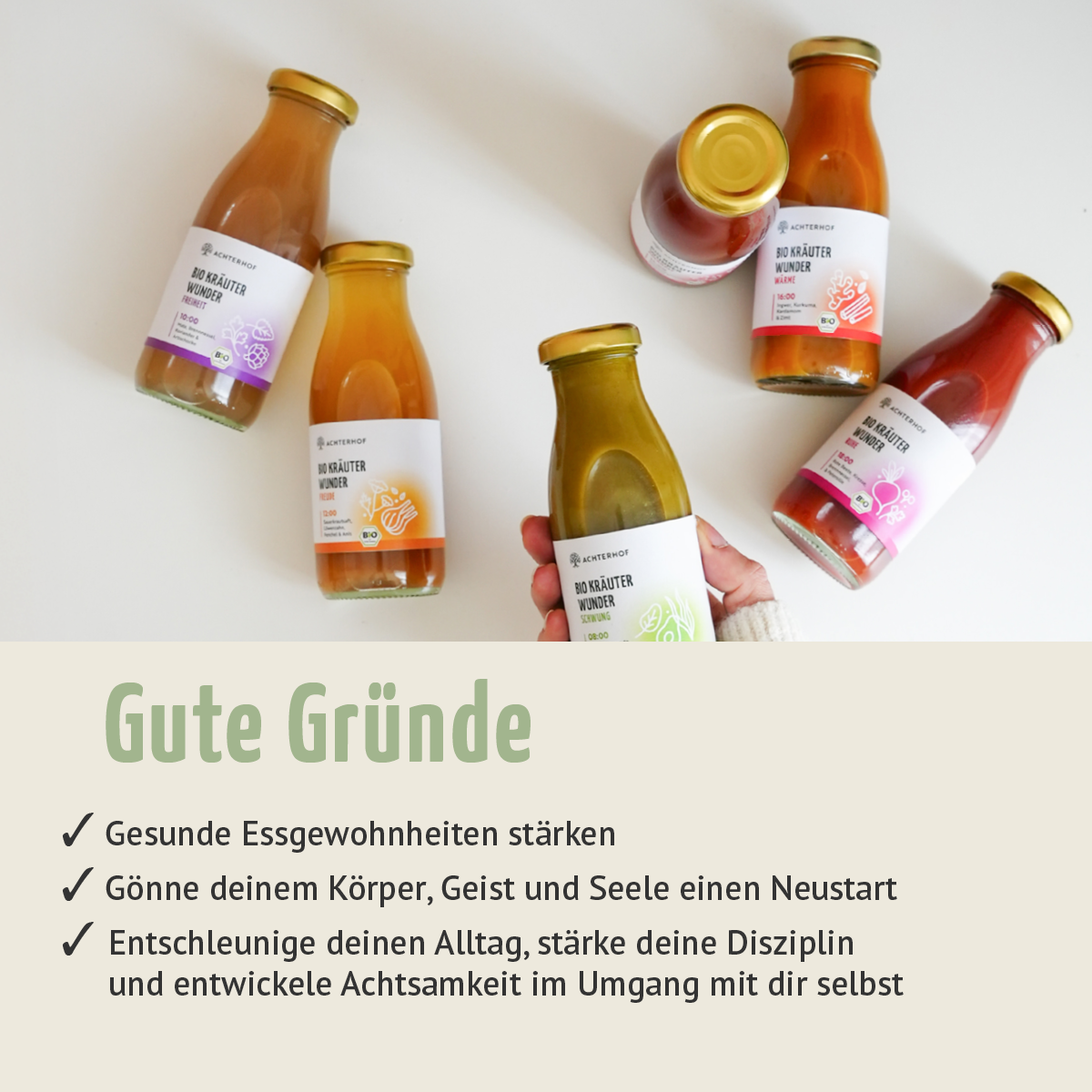 Kräuterwunder Bio Saftkur 1-7 Tage (6 Flaschen pro Tag)