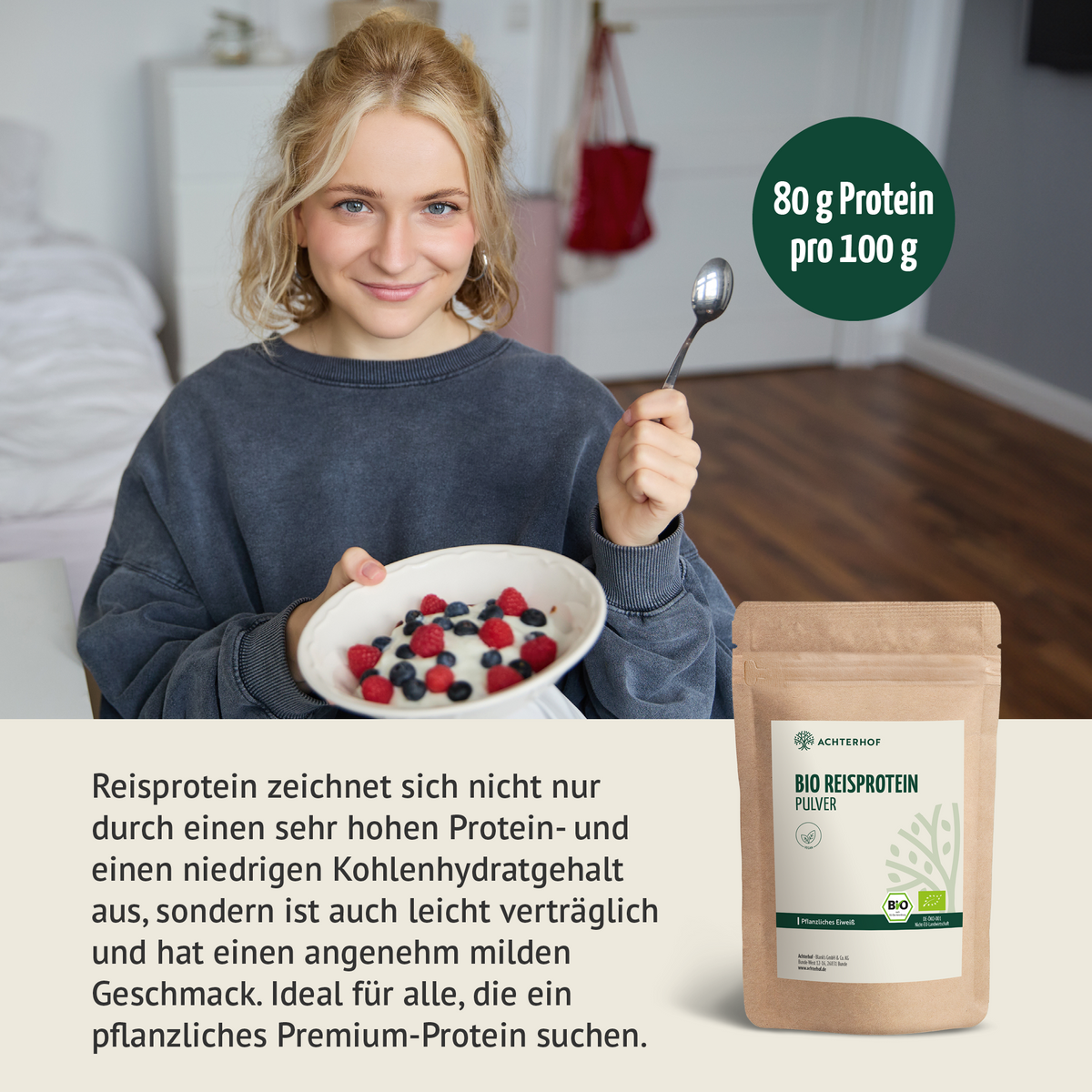 Bio Reisprotein Pulver (250g)