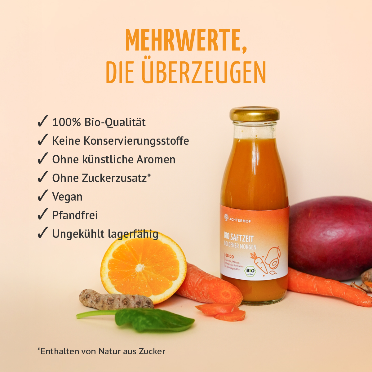 Saftzeit Bio Saftkur 1-7 Tage (6 Flaschen pro Tag)
